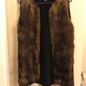 Faux fur vest
